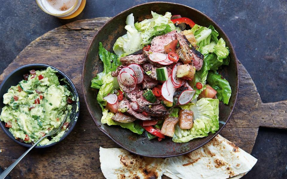 Mexican beef salad - Credit: Helen Cathcart