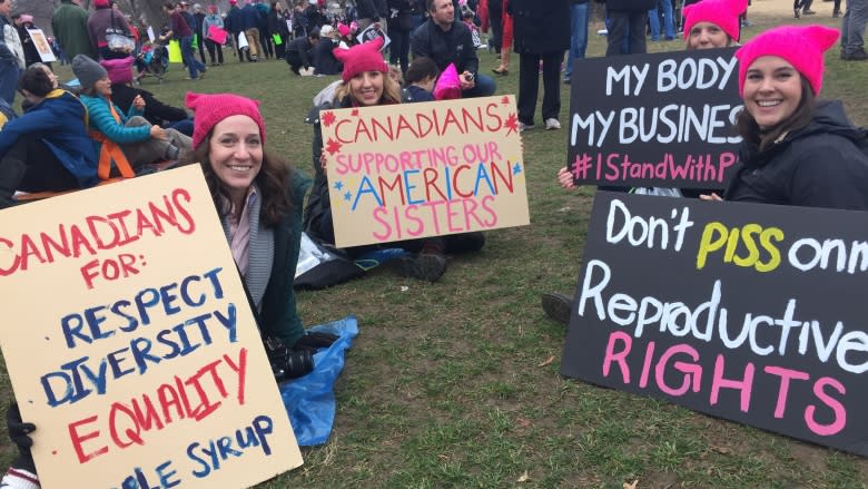 The 'pussyhats' grab back: Massive Women's March on Washington overwhelms streets