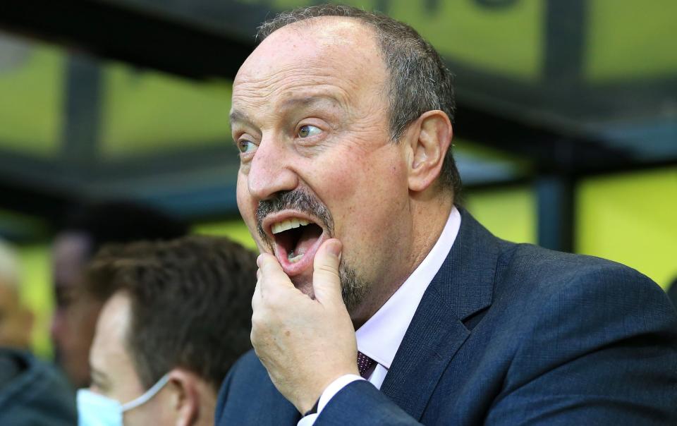 Rafael Benitez looks puzzled - GETTY IMAGES