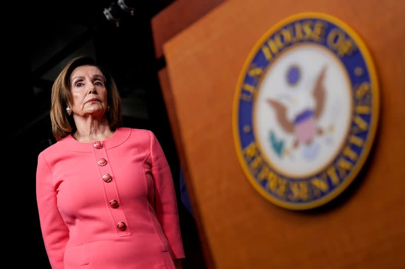 U.S. House Speaker Pelosi announces House managers for Trump impeachment trial during news conference on Capitol Hill in Washington