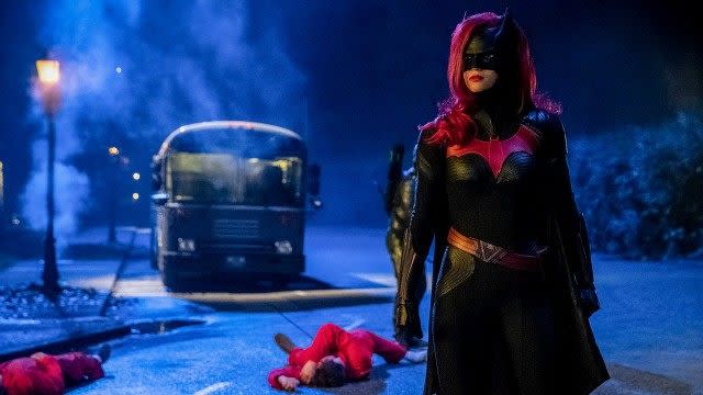 There were Batman hints galore in Part 2 of the DC crossover: 'We created it with a bigger story in mind,' says EP Caroline Dries.