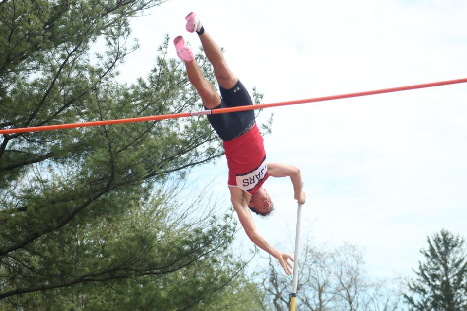 Crestview's Shawn Bailey in the pole vault.