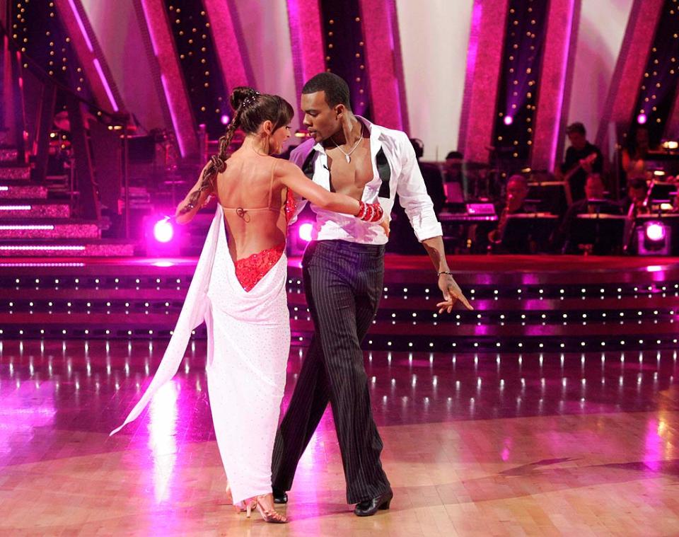 Mario and Karina Smirnoff perform a dance on the sixth season of Dancing with the Stars.