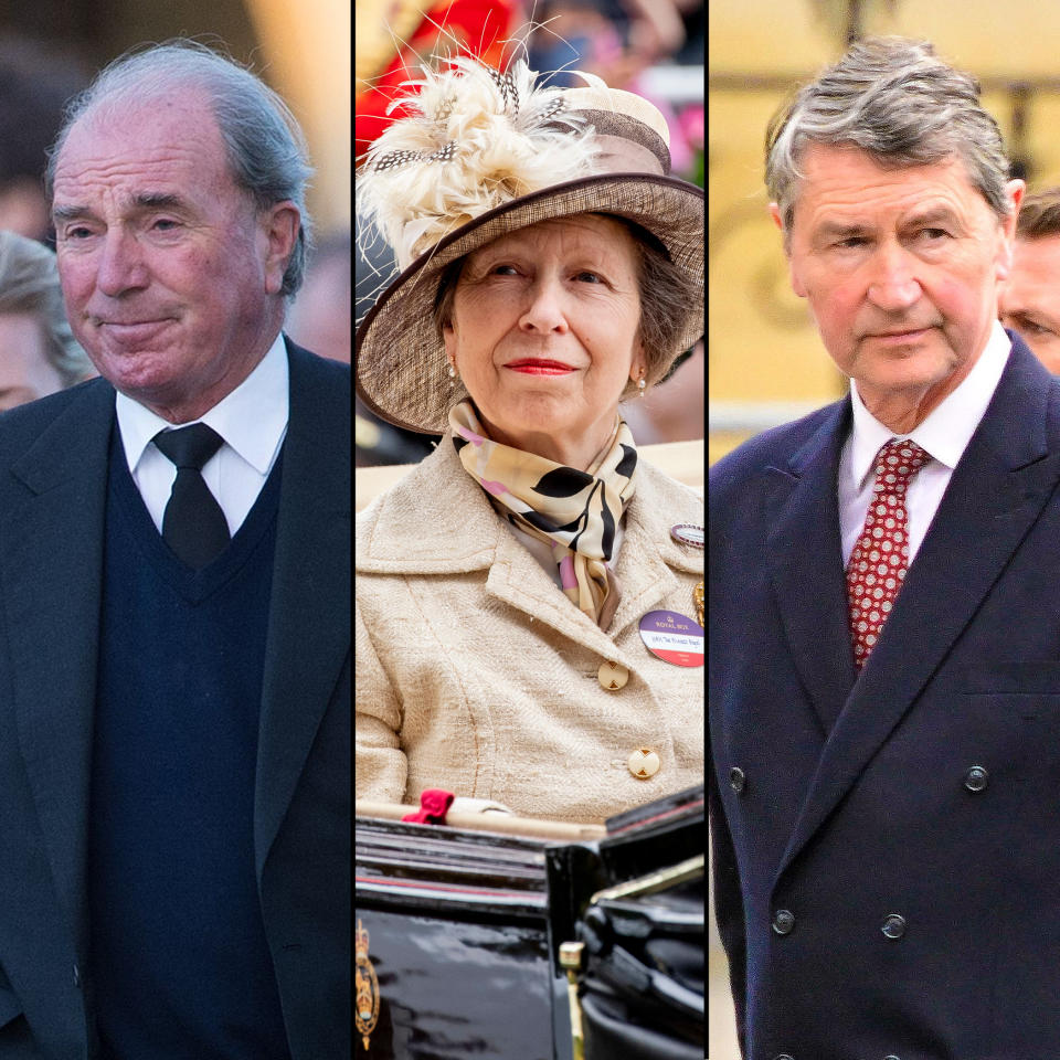 Princess Anne, Captain Mark Phillips and Vice Admiral Sir Timothy Laurence