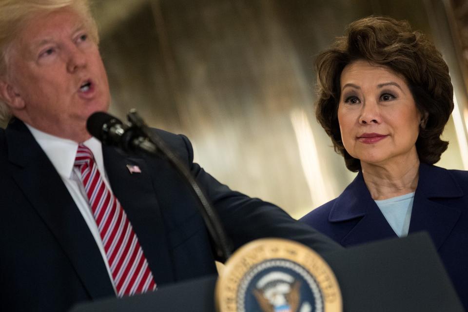 elaine chao donald trump Charlottesville