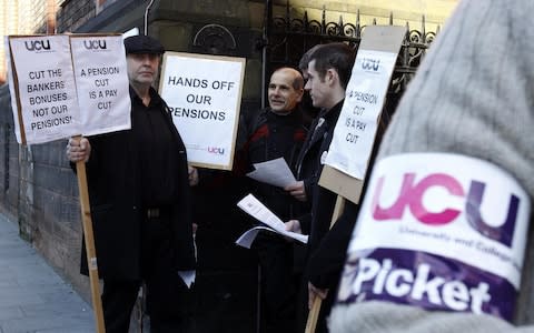 Lecturers are striking over pension rights