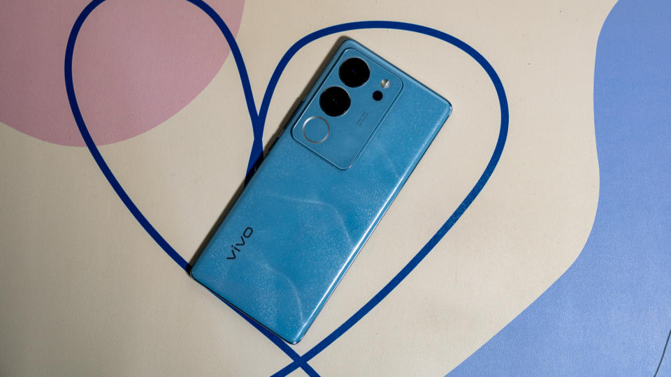 Vivo V29 Pro back panel in blue