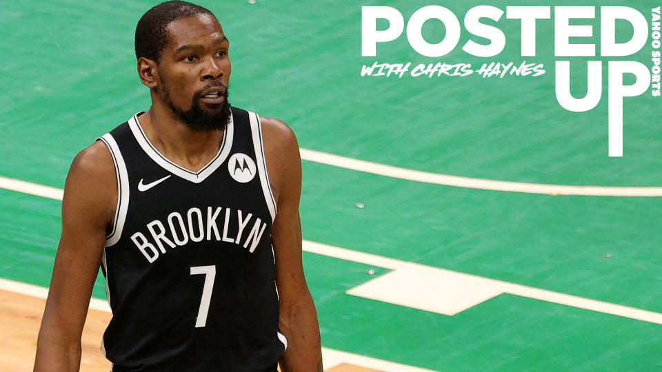 Kevin Durant is set to make his regular season debut for the Brooklyn Nets on Tuesday night. (Photo by Maddie Meyer/Getty Images)