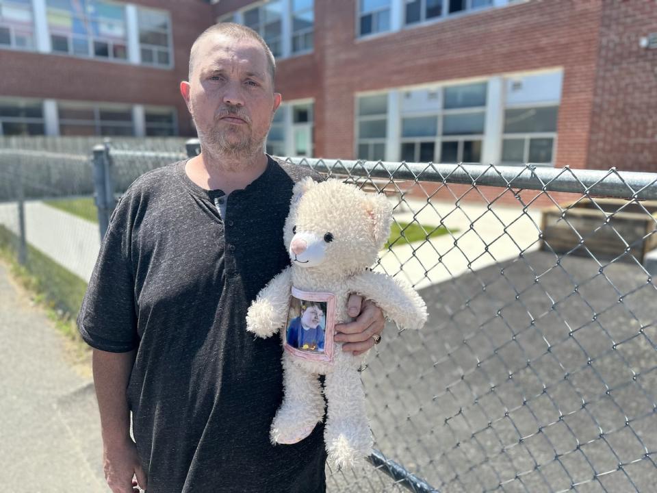 Arthur Rosenplot says Landyn Ferris, a special needs student who died after being left to sleep unsupervised at Trenton High School, was like a nephew to him. Rosenplot gave this teddy bear to Landyn's mother after her son past in mid-May.