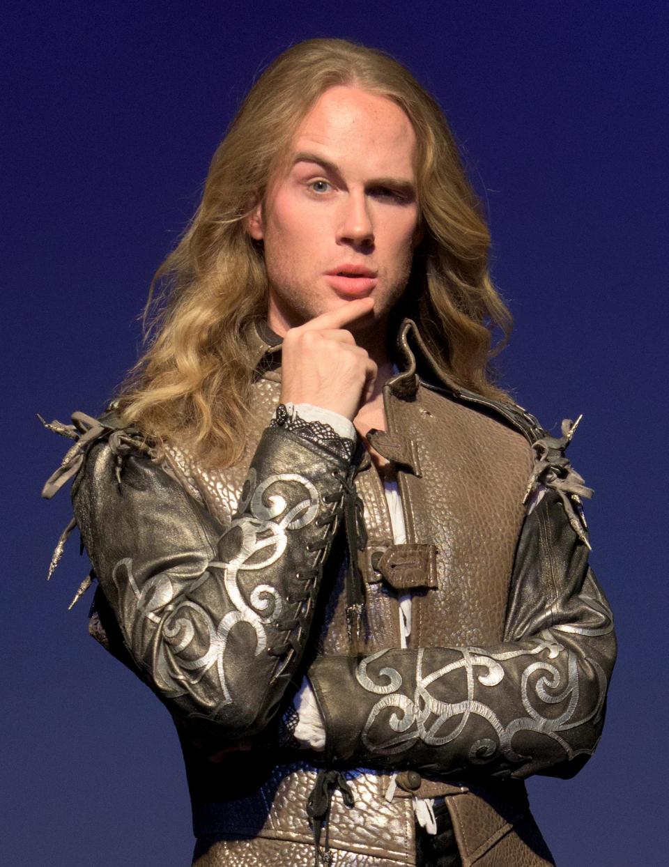 Charlie Tingen plays William Shakespeare in the musical “Something Rotten” at Florida Studio Theatre.
