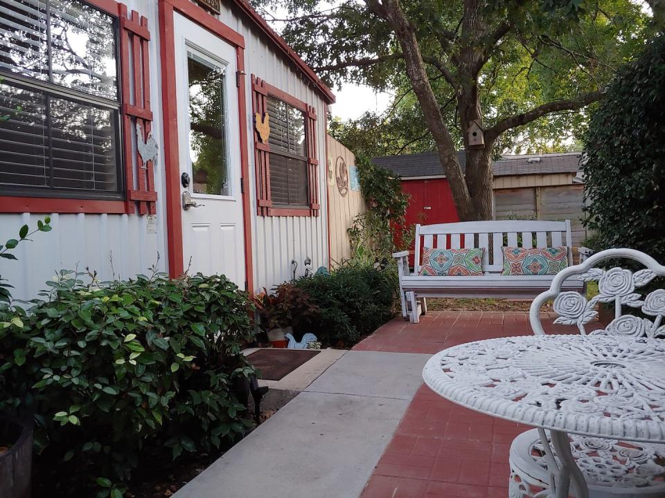 an Airbnb listing called Chicken Coop Tiny Cottage in Austin, Texas