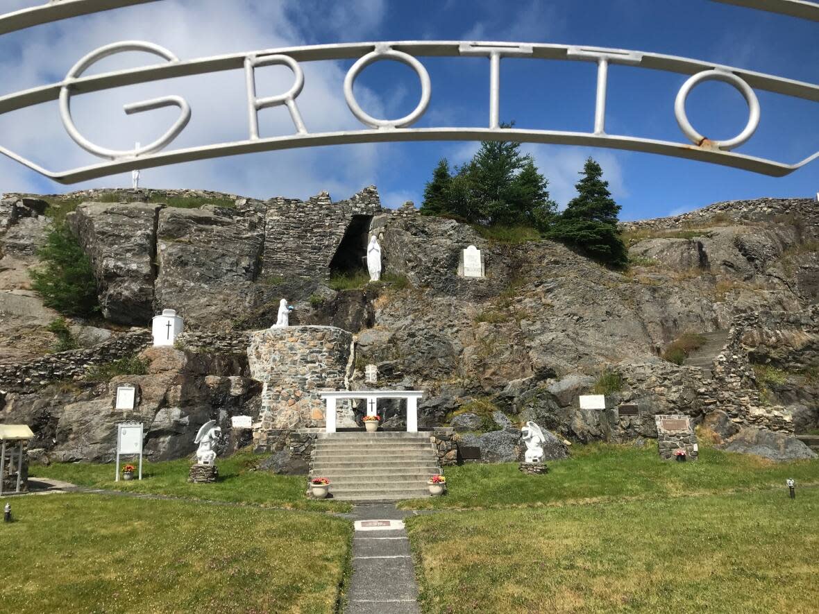 The Town of Flatrock has purchased Our Lady of Lourdes Grotto, a landmark site blessed by Pope John Paul II during a 1984 papal visit. (Terry Roberts/CBC - image credit)