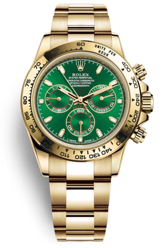 The gold green-dial Rolex Cosmograph Daytona now nicknamed "The John Mayer"