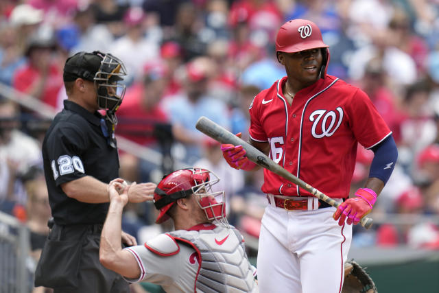 Schwarber, Ellis homer twice as Phillies beat Nationals 11-3 - The San  Diego Union-Tribune