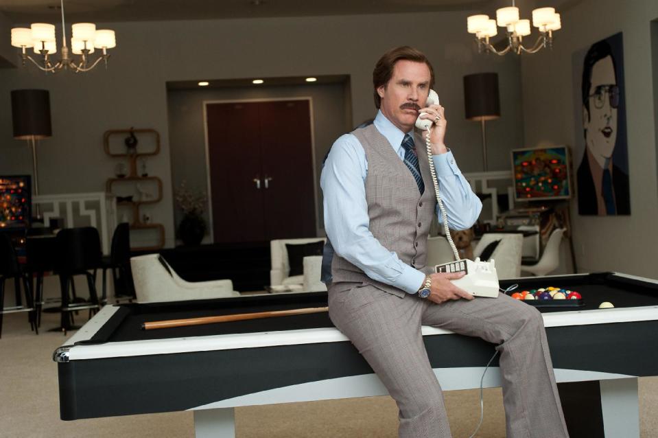 This image released by Paramount Pictures shows Will Ferrell as Ron Burgundy in a scene from "Anchorman 2: The Legend Continues." (AP Photo/Paramount Pictures, Gemma LaMana)