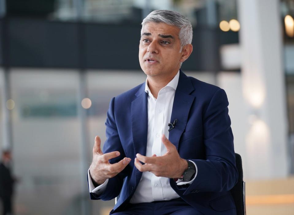 Mayor of London Sadiq Khan (PA Wire)