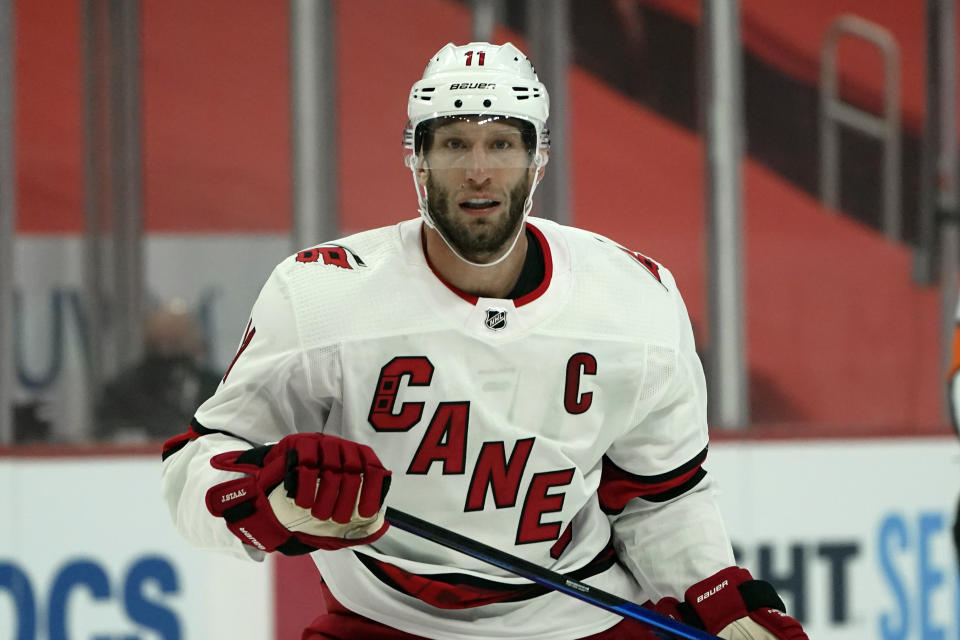 Carolina Hurricanes center Jordan Staal (11) 