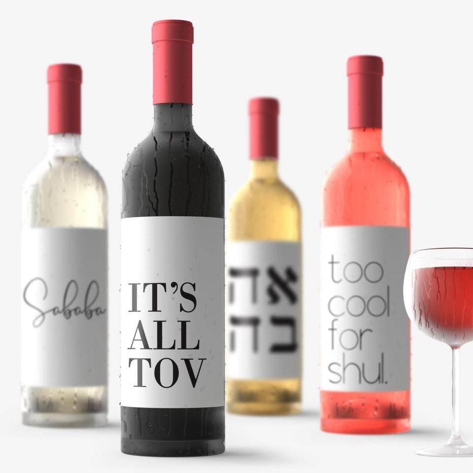 6) Jewish Wine Bottle Labels