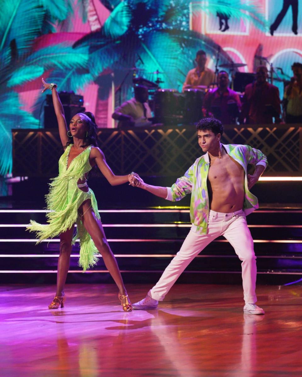 Ezra Sosa and Charity Lawson on Dancing with the Stars