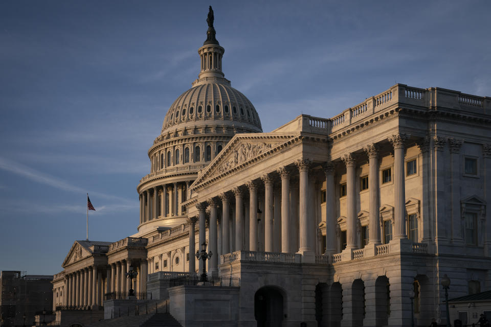 The Capitol is seen in Washington, early Friday, Sept. 27, 2019. Major legislation to reduce prescription drug costs for millions of people may get sidelined now that House Democrats have begun an impeachment probe of President Donald Trump. Proposals had been moving in Congress, but there are more ways for the process to break down than to succeed. Still, nobody is saying they’re giving up. (AP Photo/J. Scott Applewhite)