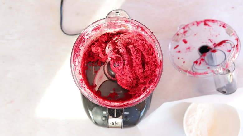 beet dough in food processor