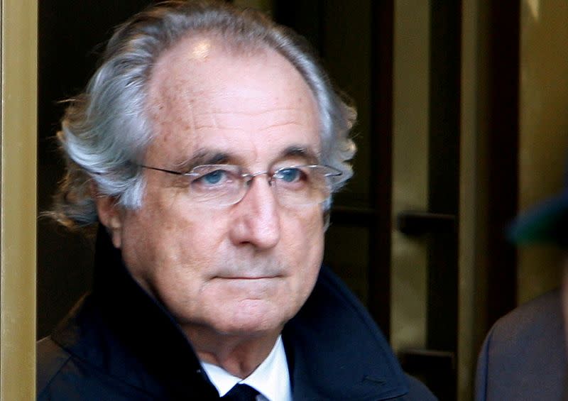 FILE PHOTO: Accused swindler Madoff exits the Manhattan federal court house in New York