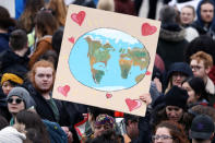 Students hold a protest against climate change on Parliament Hill in Ottawa, Ontario, Canada, March 15, 2019. REUTERS/Chris Wattie