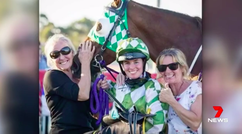 The day before the fall, the young jockey rode a winning double at a meet in Albany. Source: 7News