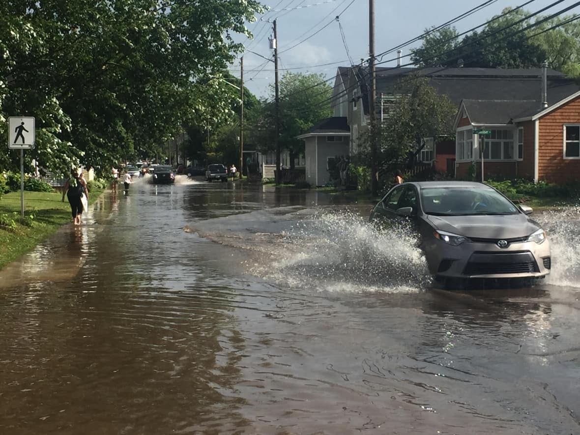 Parts of Charlottetown are already prone to flooding. (Brittany Spencer/CBC - image credit)