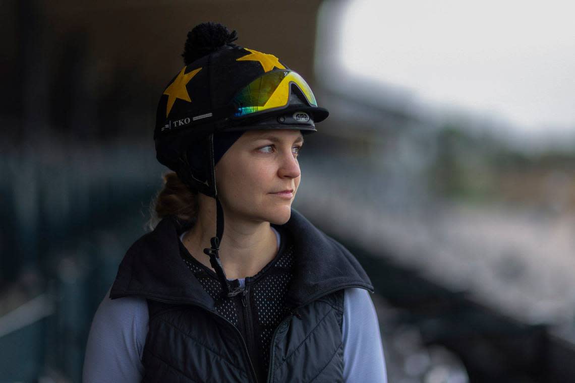 Ferrin Peterson is a 32-year-old jockey aiming to break into the small, prestigious club of six women who have raced in the 150-year-old Kentucky Derby. Ryan C. Hermens/rhermens@herald-leader.com