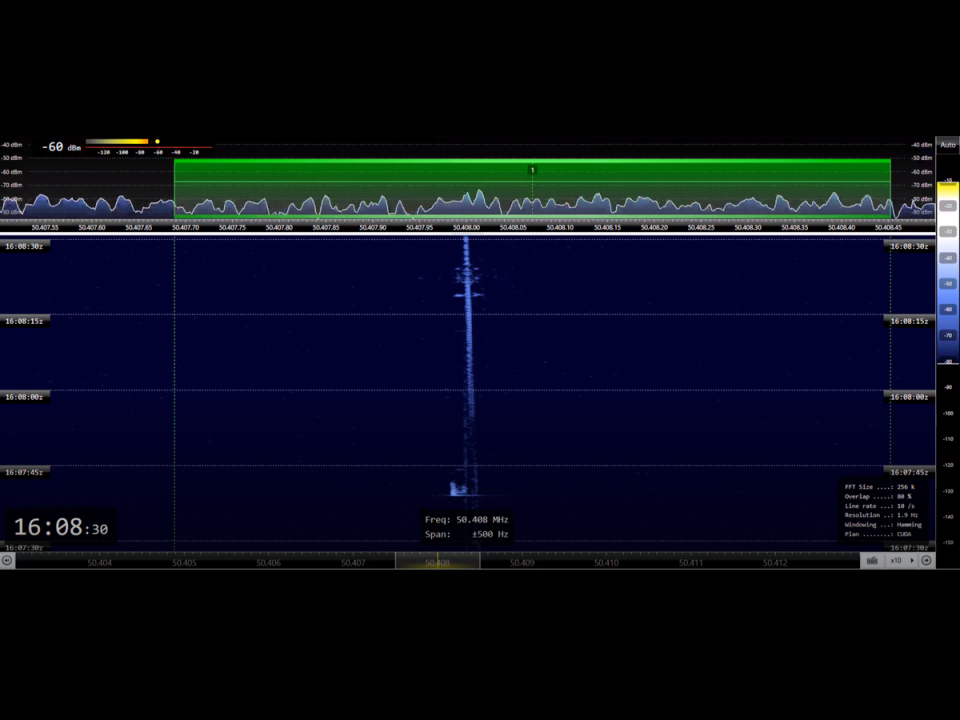 A screenshot of the live stream set up by the UK Meteor Beacon project (UK Meteor Beacon/ screenshot)