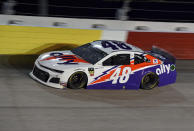 Jimmie Johnson (48) drives out of Turn 1 during a NASCAR Cup Series auto race on Sunday, Sept. 1, 2019, at Darlington Raceway in Darlington, S.C. (AP Photo/Richard Shiro)