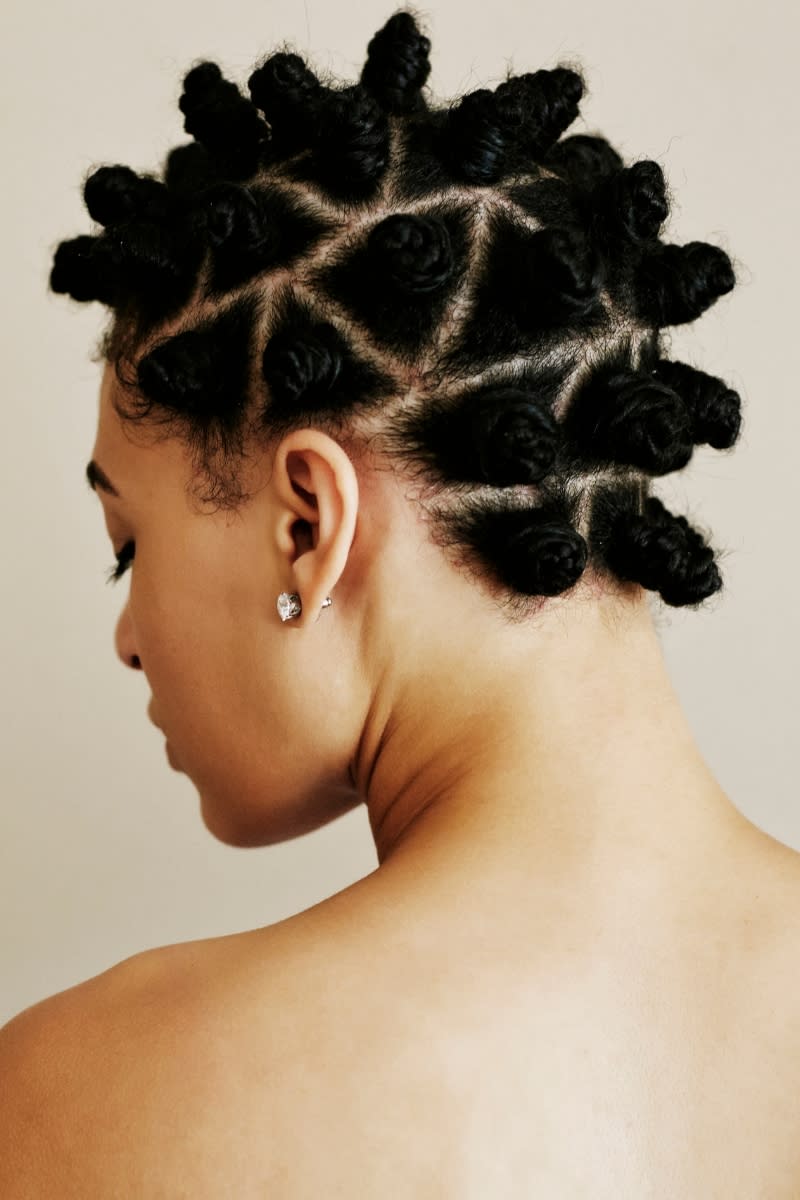 <p> <strong>Face shape:</strong> round or oval | <strong>Hair type:</strong> curly, coily, fine to thick </p> <p> Bantu knots can work on bob length hair too—the trick is to space out the knots, twist the hair while damp, and secure with pins if needed.  </p>