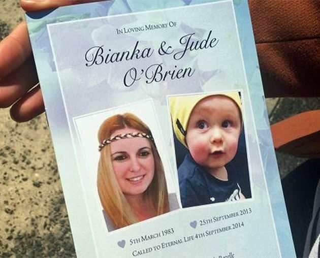 Friends and community farewell Bianka and Jude O'Brien. Photo: 7News