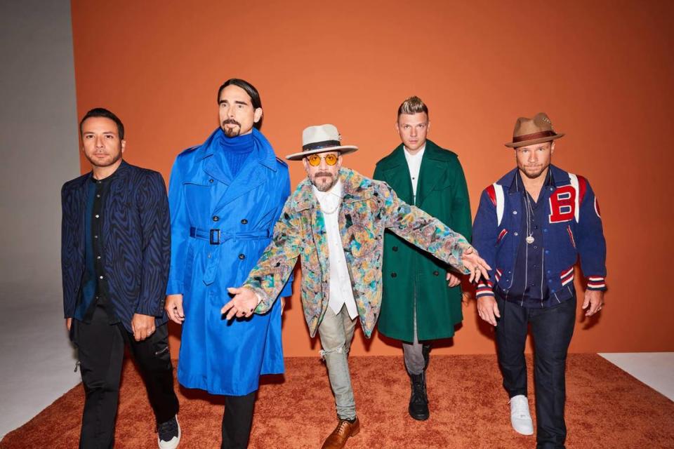 The Backstreet Boys is hitting the road with the DNA World Tour. The band is made up of, from left, Howie Dorough, Kevin Richardson, A.J. McLean, Nick Carter and Brian Littrell.