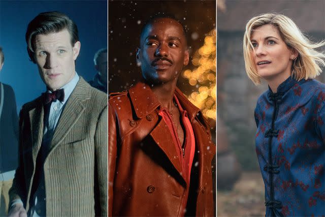 <p>Everett (3)</p> 'Doctor Who' stars Matt Smith, Ncuti Gatwa, and Jodie Whittaker