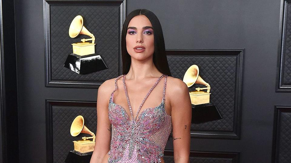 Dua Lipa arrives at the 63rd annual Grammy Awards at the Los Angeles Convention Center on 63rd Annual Grammy Awards - Arrivals, Los Angeles, United States - 14 Mar 2021