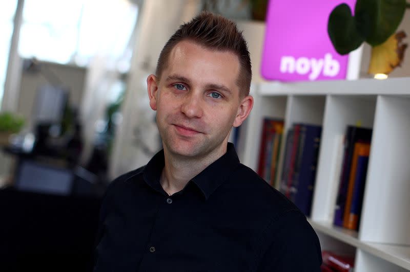 FILE PHOTO: Max Schrems poses after a Reuters interview in Vienna