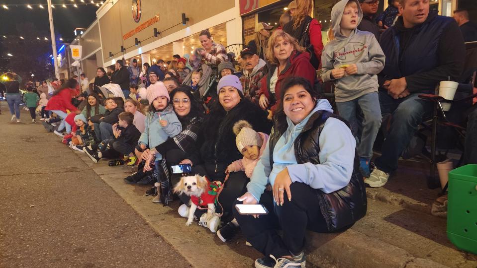 The crowd lines Polk Street for Center City's Electric Light Parade Friday night in downtown Amarillo.