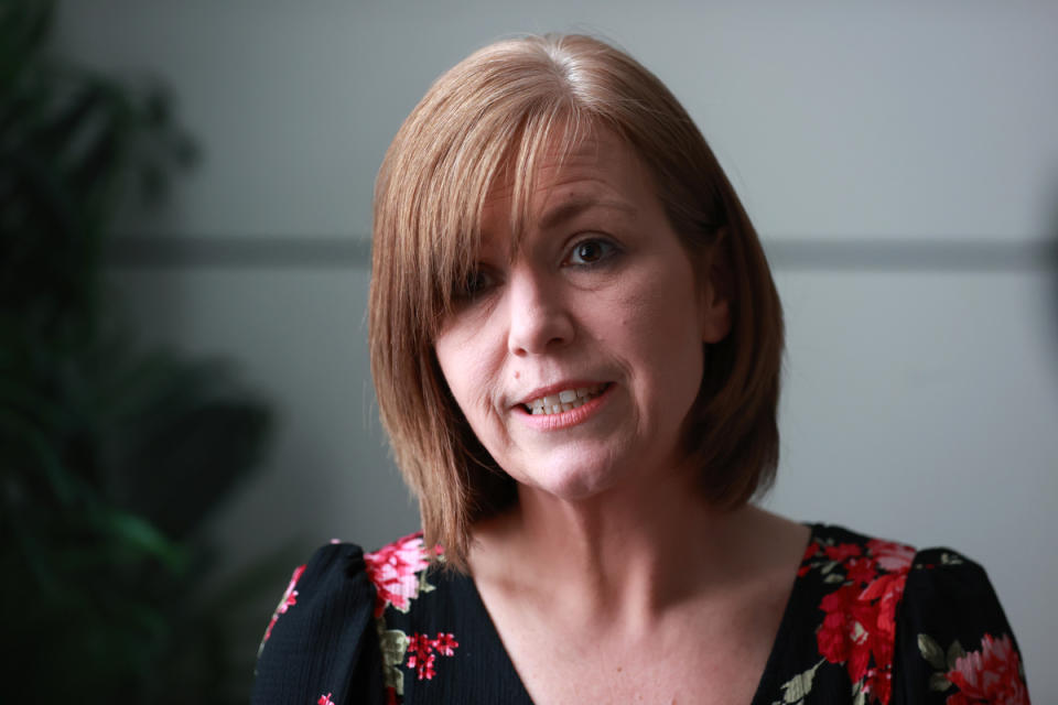 Nichola Corner, the sister of murdered journalist Lyra McKee, during an interview with the PA news agency at the Scottish Provident Building in Belfast (Liam McBurney/PA)