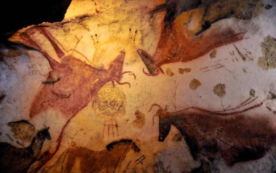 A rare glimpse at the Stone Age art inside the Lascaux Caves, now off limits to visitors - ALAMY