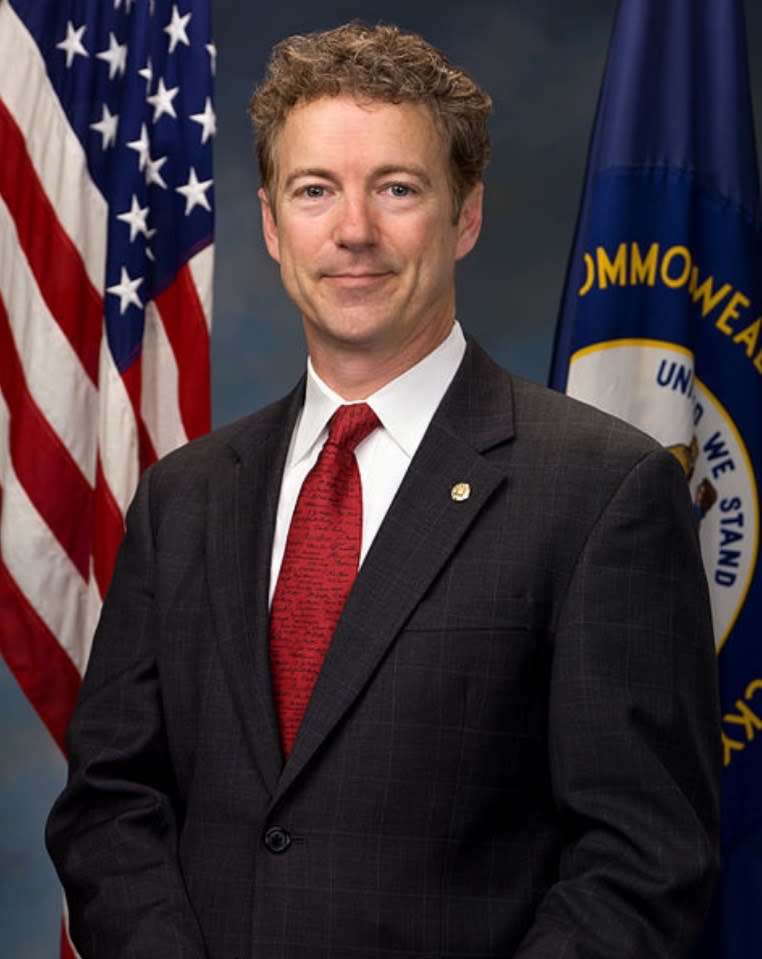 美國共和黨籍聯邦參議員蘭德．保羅（Rand Paul）。   圖：翻攝自維基百科公有領域（資料照）