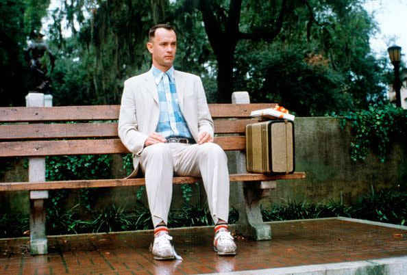 forrest gump sitting on a bench