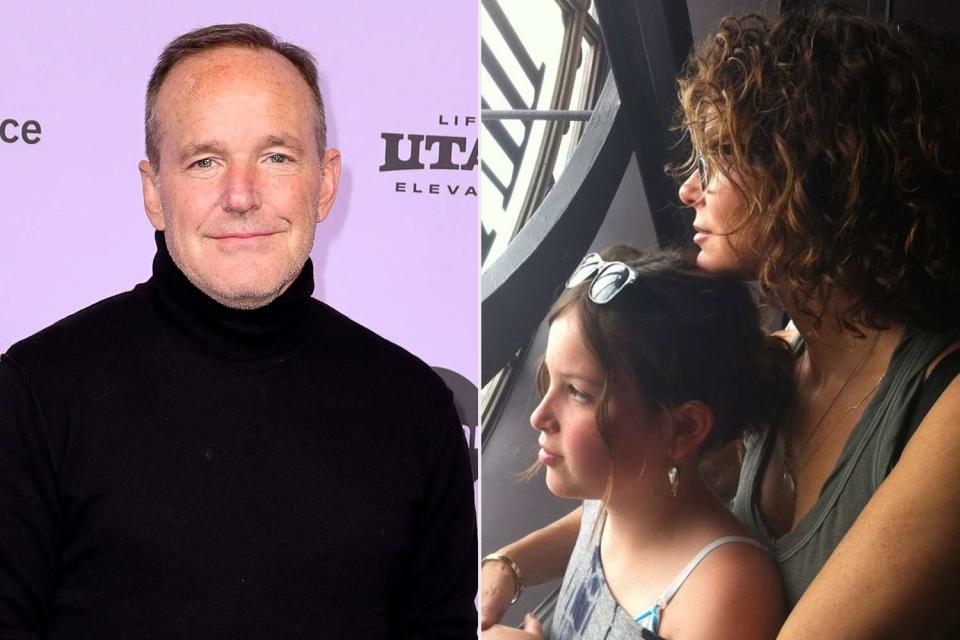 <p> Michael Loccisano/Getty; Clark Gregg/Instagram</p> Clark Gregg (left); Jennifer Grey and Stella Gregg