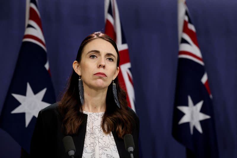 FILE PHOTO: New Zealand Prime Minister Ardern and Australian Prime Minister Albanese host news conference in Sydney