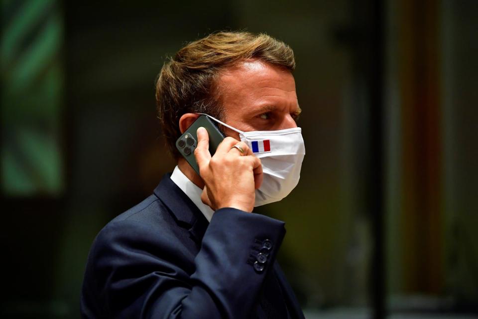 Emmanuel Macron, à Bruxelles le 20 juillet 2020 (PHOTO D'ILLUSTRATION) - John Thys - AFP