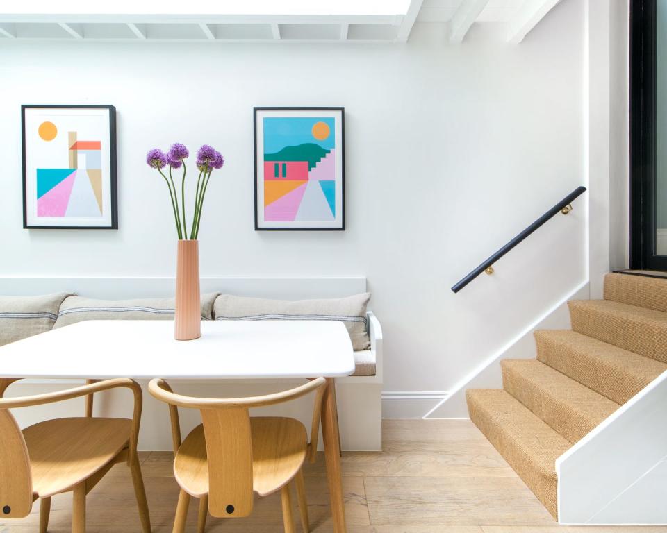 <p>Well... almost. As you can see here, the built-in banquette takes up much less space than the dining chairs opposite, creating a more laid-back feel. The linen-wrapped bolster cushions are something you could rustle up with vintage fabric.</p><p>Pictured: A room from a project by <a href="https://www.instagram.com/lizziegreen.co/" rel="nofollow noopener" target="_blank" data-ylk="slk:Lizzie Green;elm:context_link;itc:0;sec:content-canvas" class="link ">Lizzie Green</a><br></p>