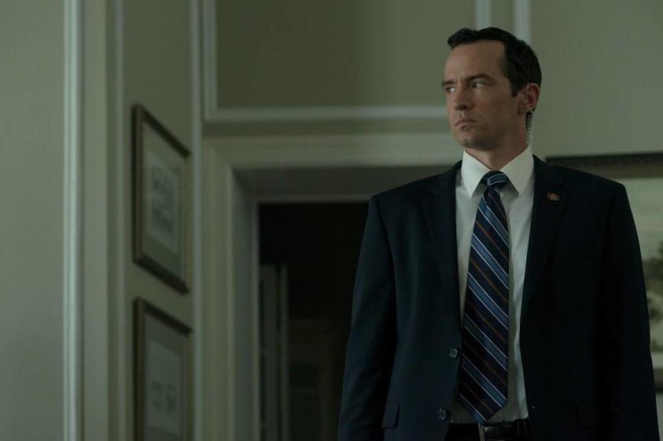 Darrow played bodyguard and Secret Service agent Edward Meechum on Netflix’s “House of Cards” from 2013 to 2016 (pictured here in Season 2).