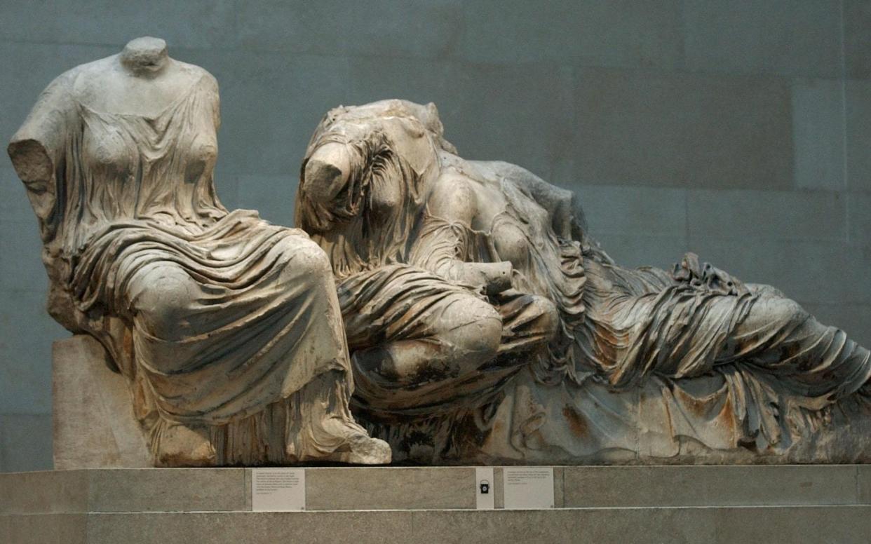 The Parthenon Marbles, on display at the British Museum - PA