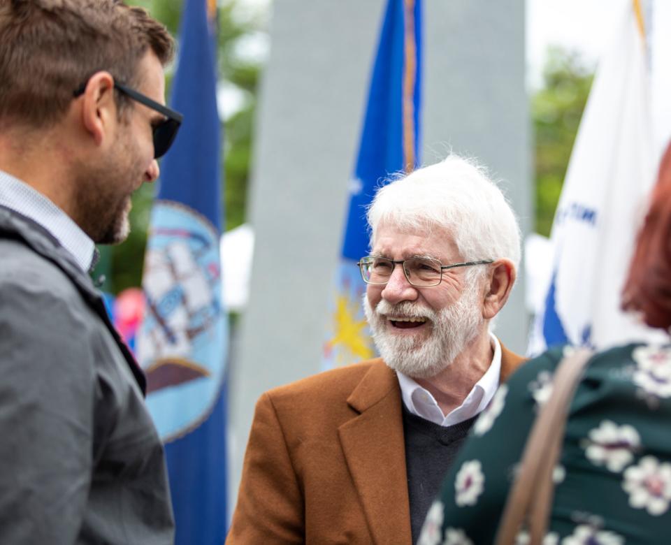 Mayor Chuck Bennett attends the groundbreaking ceremony for the 34-unit veteran's housing complex called Courtney Place on June 15.